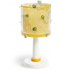 Dalber Bee Happy Biene Tischlampe, Plastik, E27, 1 W, Mehrfarbig, 15 x 15 x 30 cm 